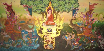 Buddha und böser Buddhismus Ölgemälde